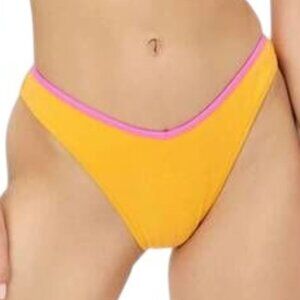 Frankies Enzo Terry High-Cut Bikini Bottoms Sundown Medium NWT